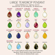 Family Tree Lariat Necklace with Birthstones & Initials, Personalized Family Birthstone Necklace, Silver or Gold, Custom Made Gift for Mom or Grandma