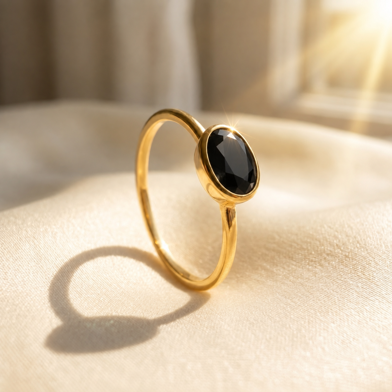 アクセサリー ONYX PYLITE MIX LIMITED 2015 RING Small Oval Black Onyx Ring – Sterling Silver or Gold – Danique Jewelry
