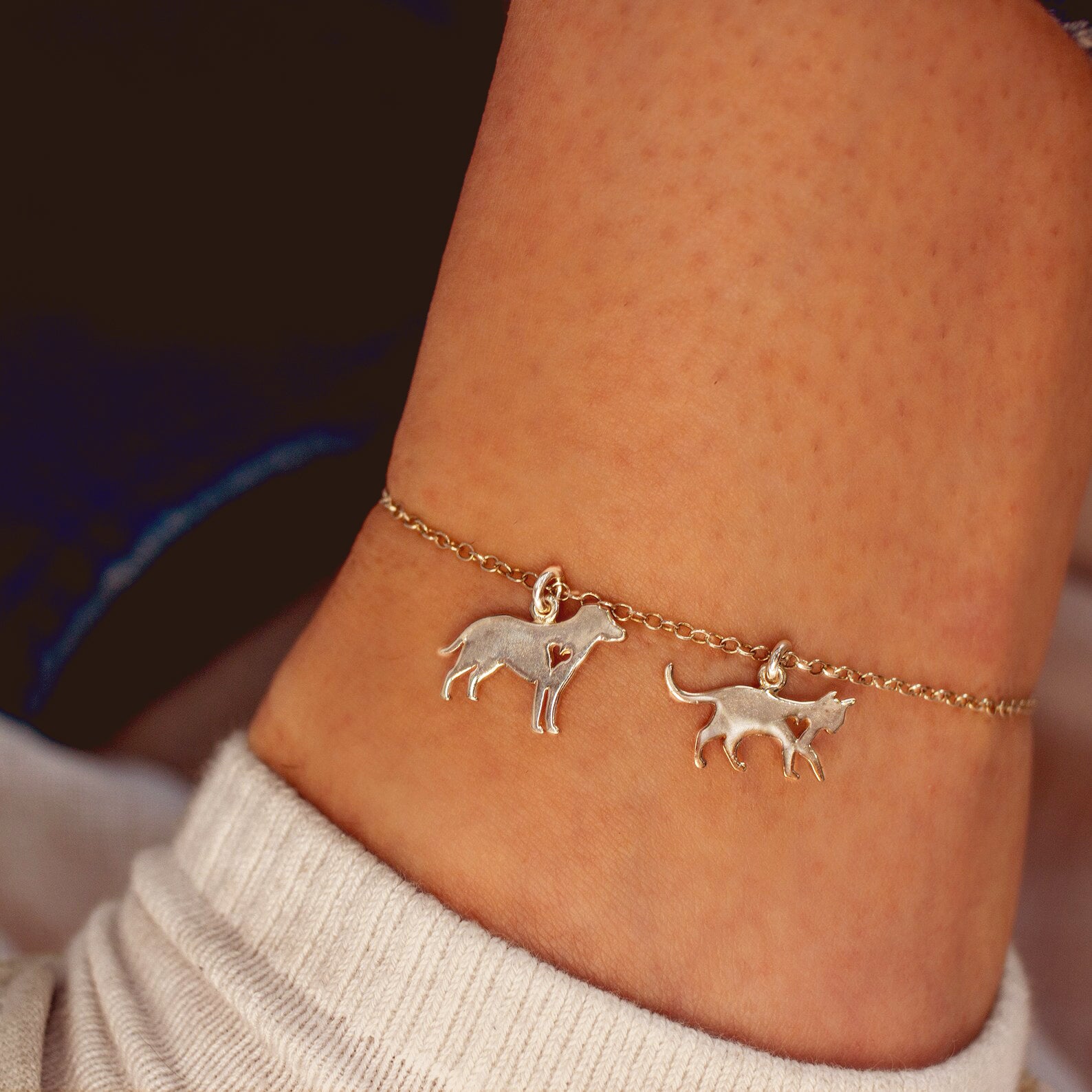 Custom Charm Anklet : Available with a variety of charms