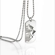 Custom engraved dog tag necklace with mountain design and personalized coordinates, featuring a sleek stainless steel ball chain. This unique travel keepsake jewelry is perfect for adventurers, hikers, or couples marking a special location. Handmade coordinate necklace makes a meaningful gift for him, boyfriend, husband, dad, or best friend to celebrate birthdays, anniversaries, graduations, Christmas or Father’s Day.