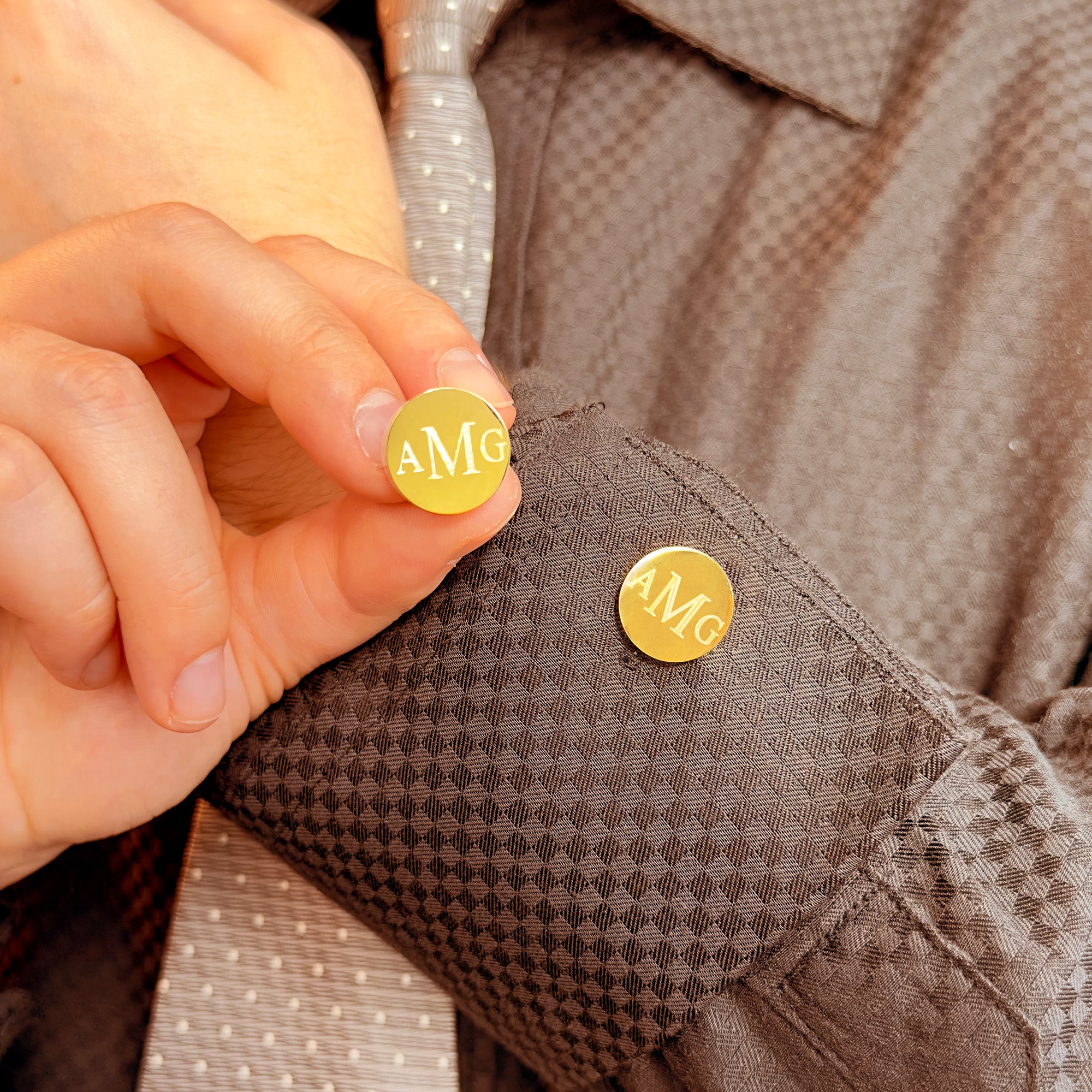 Custom Silver Black or Gold Cufflinks, Personalized Cufflinks for Men, Customized Initials, Monogram, Handwriting Cuff Links, Gift for Husband Groom