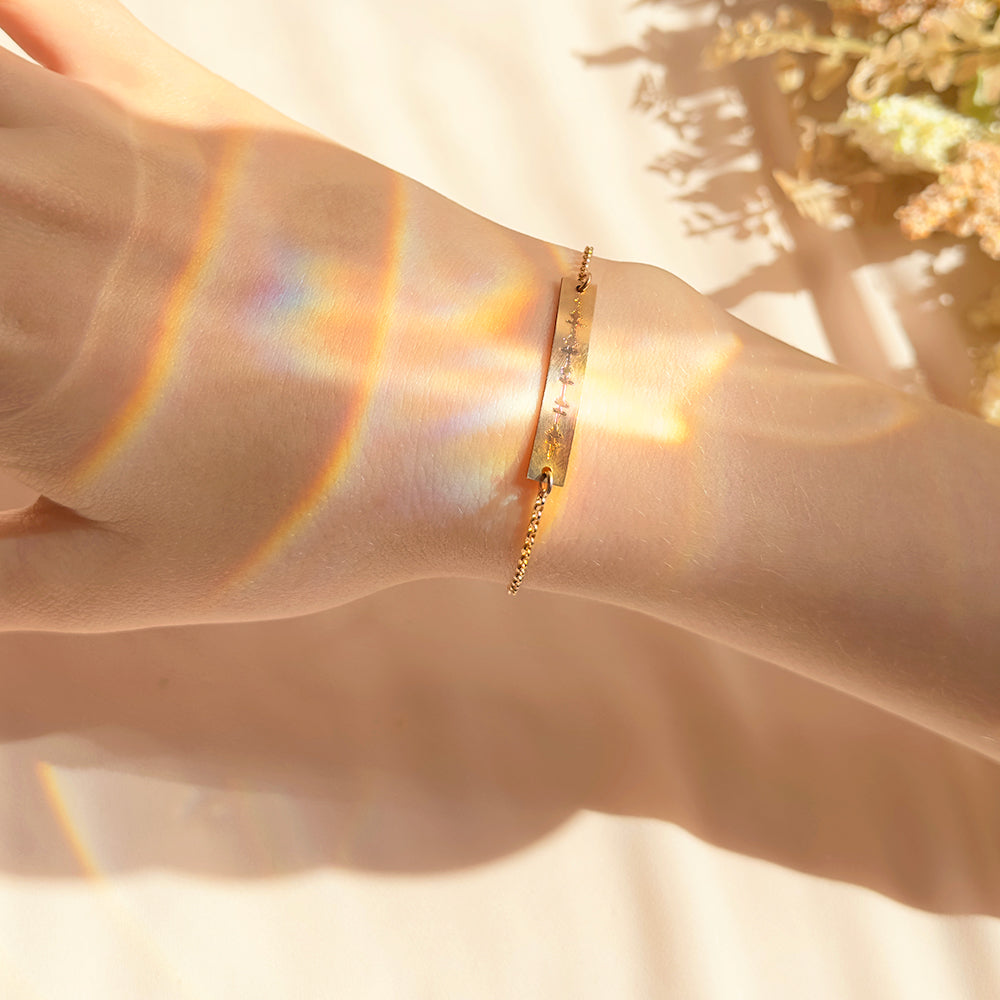 Actual Heartbeat Bracelet, Real Photo Engraved Sonogram Bracelet, 925 Sterling Silver, 14k Gold, Rose Gold Fill, Custom Memorial Jewelry Gift for Mom