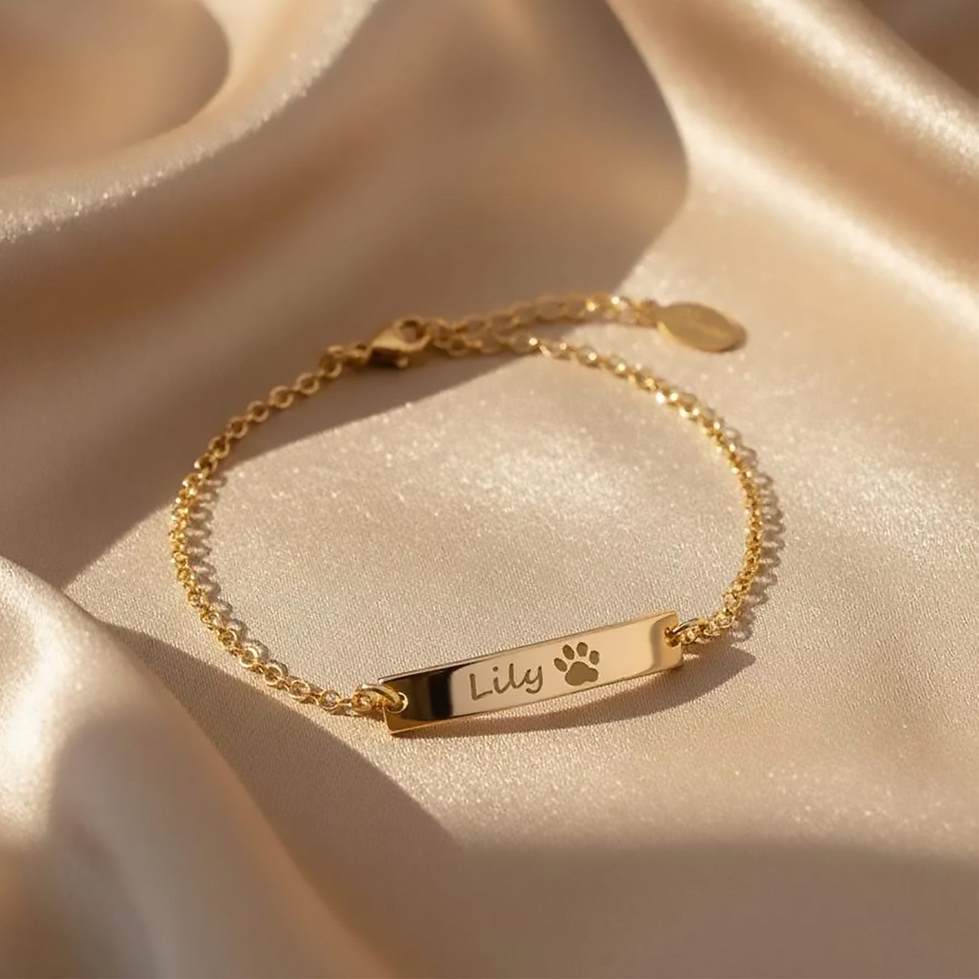 TEAMER Gepersonaliseerde Kat Naam Armband – Gegraveerde Custom Huisdier Memorial Sieraden