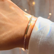 Custom Coordinates Skinny Bar Bracelet