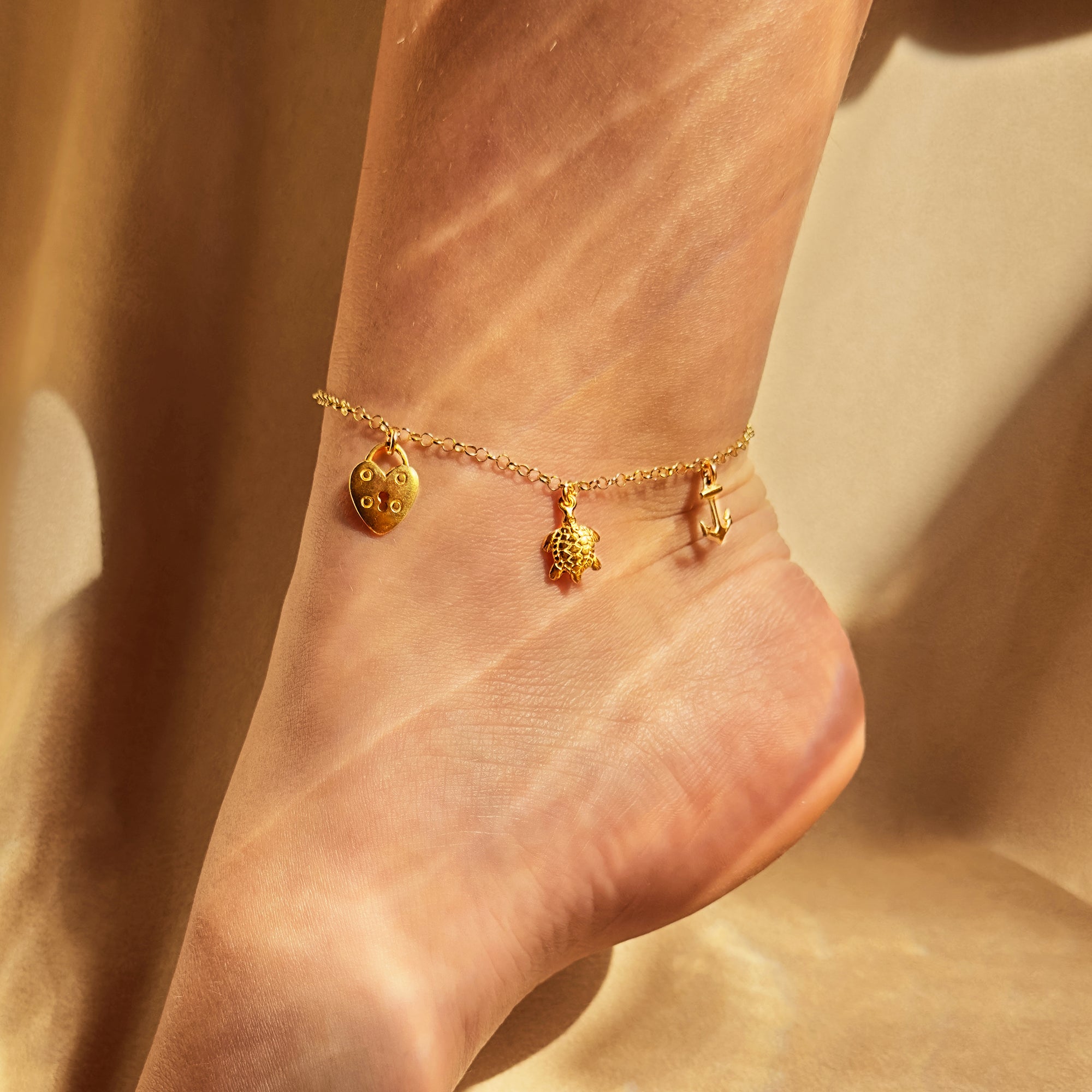 Custom Charm Anklet Available with a variety of charms – Danique