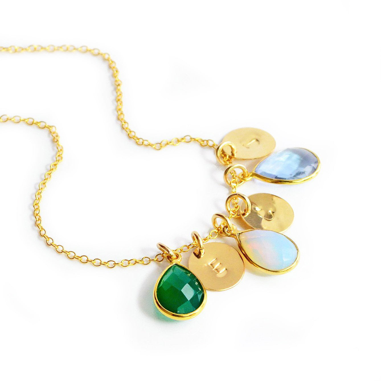 Teardrop initial necklace online