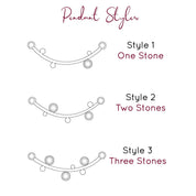 Curved Bar Necklace with Birthstones Sterling Silver, Rose Gold, Gold, Family Tree Christmas Gift for Grandmother, Stocking Stuffer Necklace for Mom