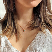 Oval Cut Birthstone Bezel Pendant Necklace