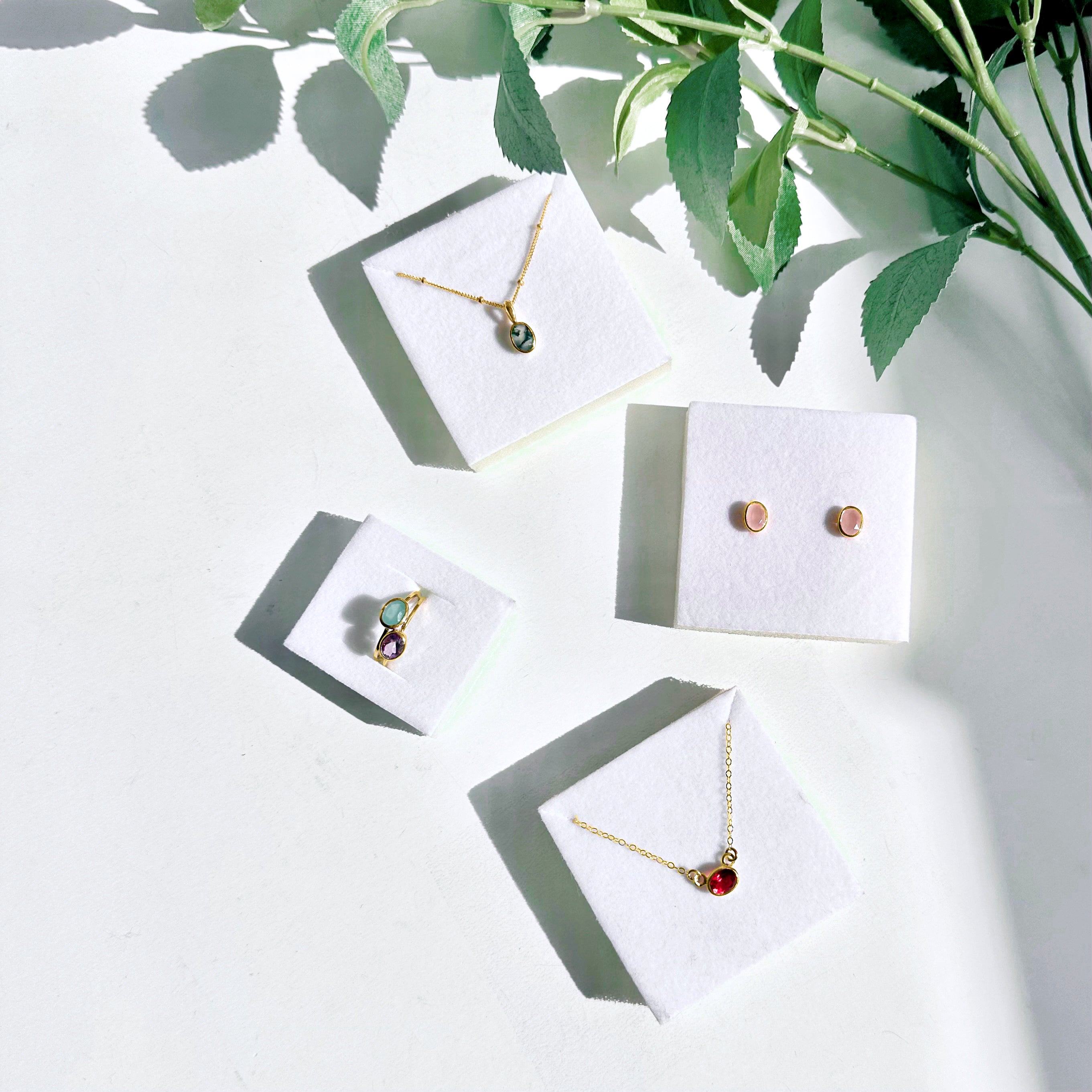 Oval Cut Birthstone Bezel Pendant Necklace