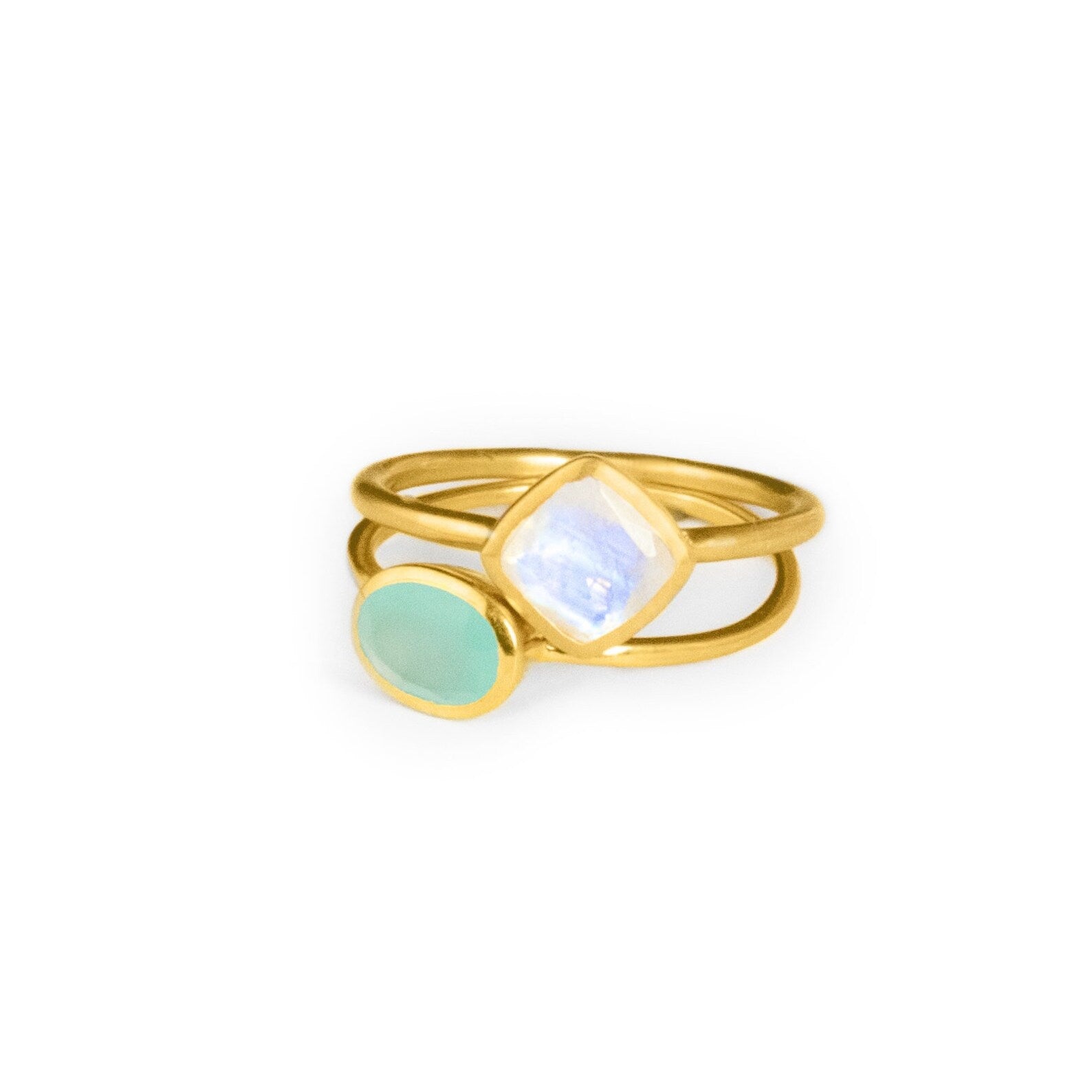 Dainty Triple Birthstone Ring Mother's Ring Anniversary Ring