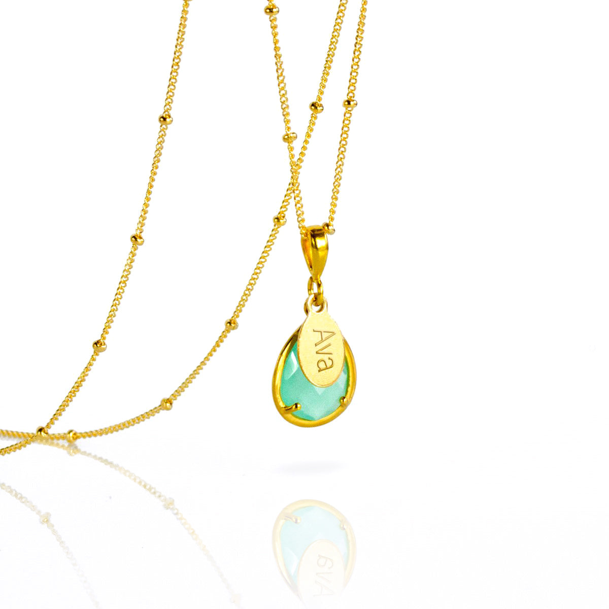 Birthstone necklace for march on sale