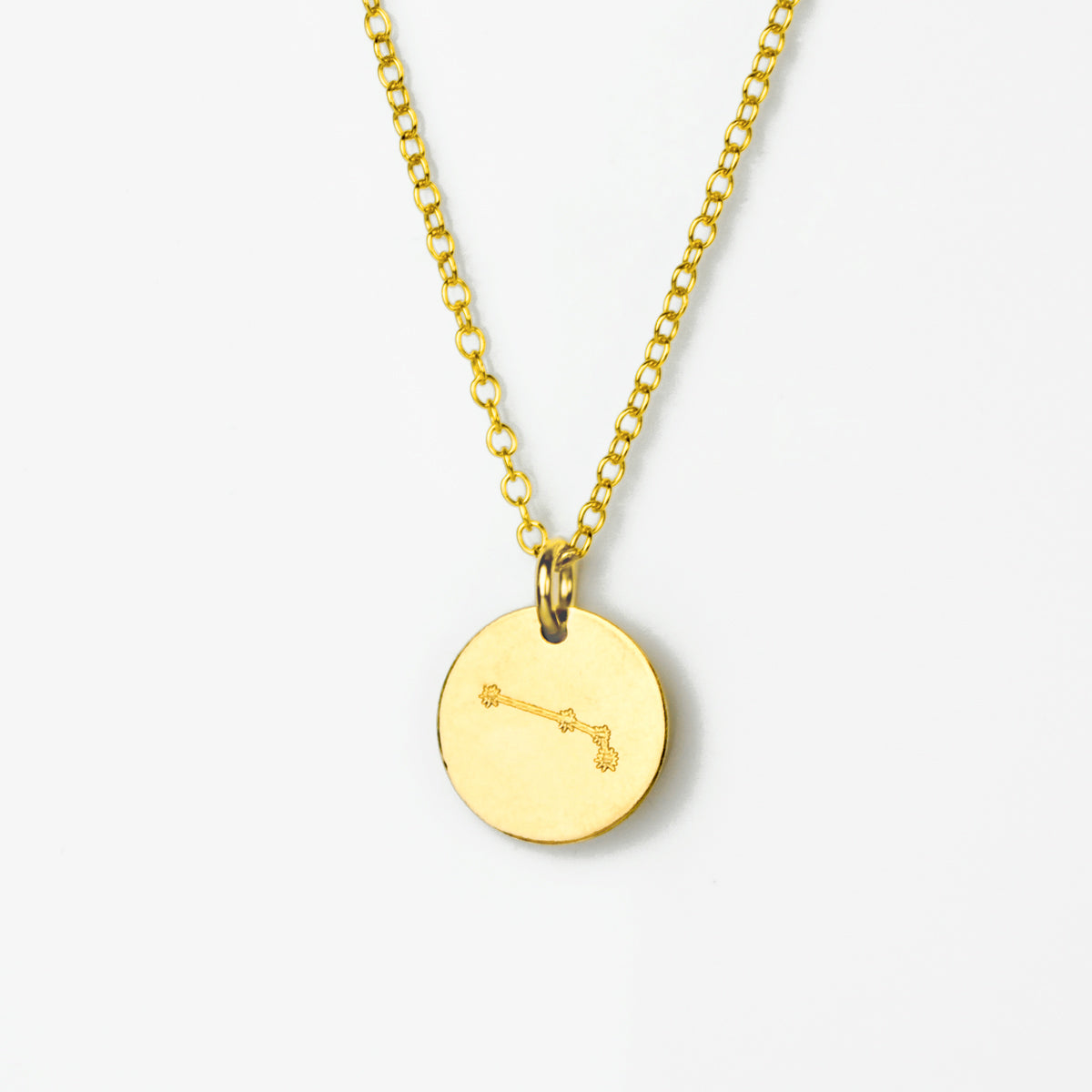 Aries Constellation Necklace with Monogram Engraving on Back