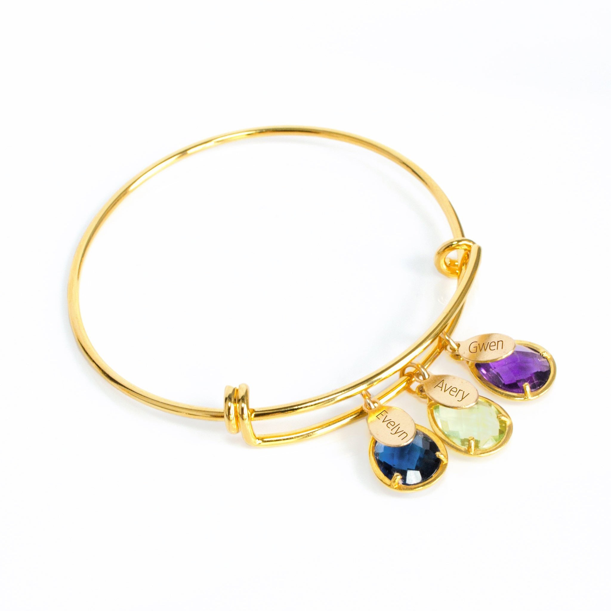 Bracelet with name and birthstone 2025