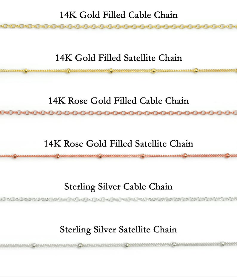 chain styles, gold filled, sterling silver