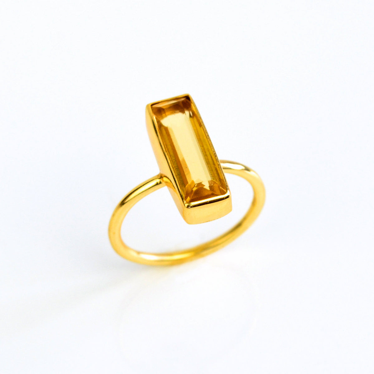 Citrine Bar Ring : November Birthstone – Danique Jewelry