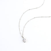 Oval Cut Birthstone Bezel Pendant Necklace