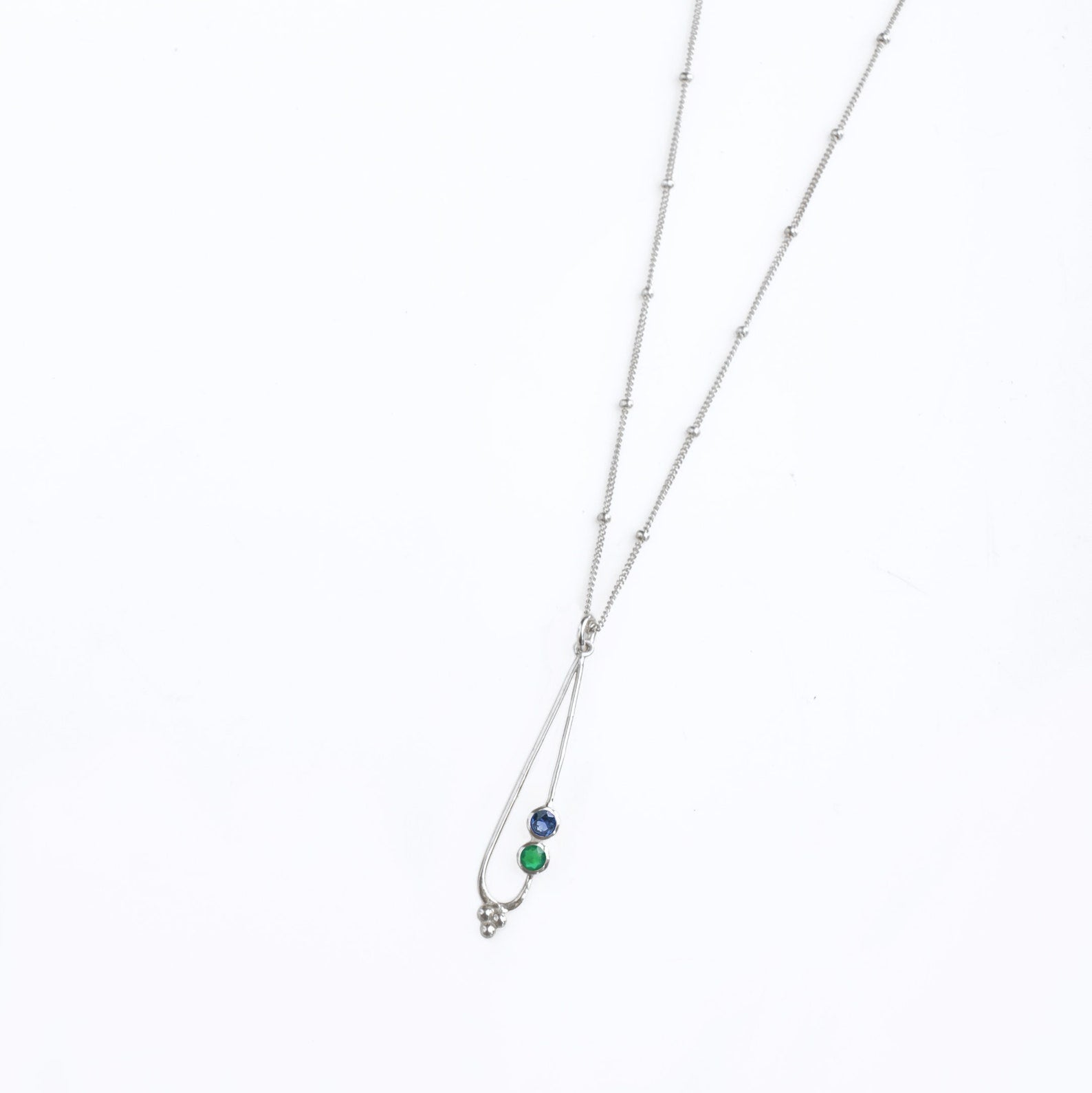 gift for mother of two, kids birthstone necklace, dainty pendant necklace