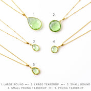 Green Amethyst Necklace : February Birthstone