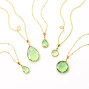 Green Amethyst Necklace : February Birthstone