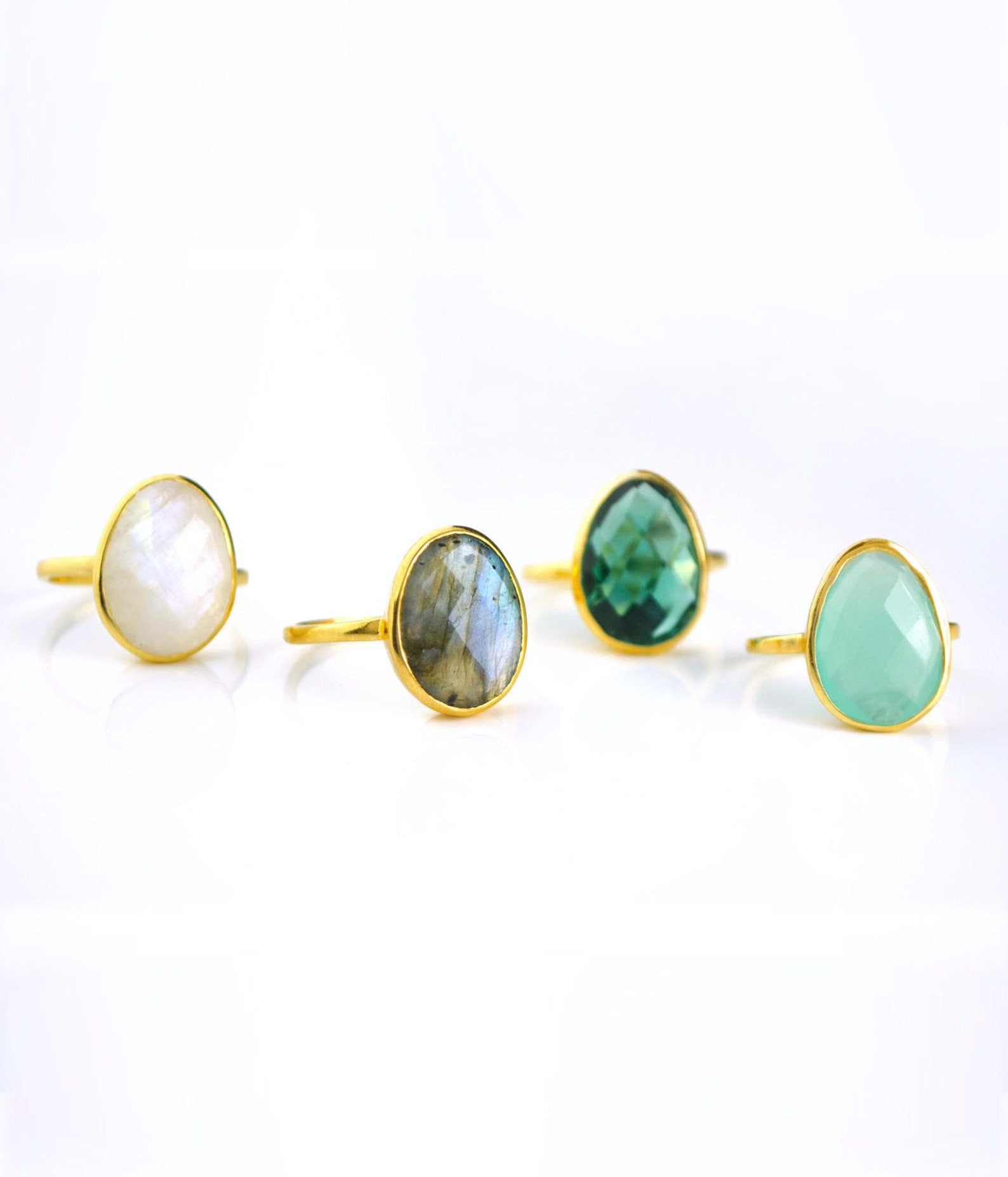 gold plated rings, gemstone rings, mother's day gifts