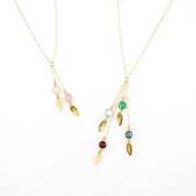 Personalized Birthstone & Name Lariat Necklace for Mom