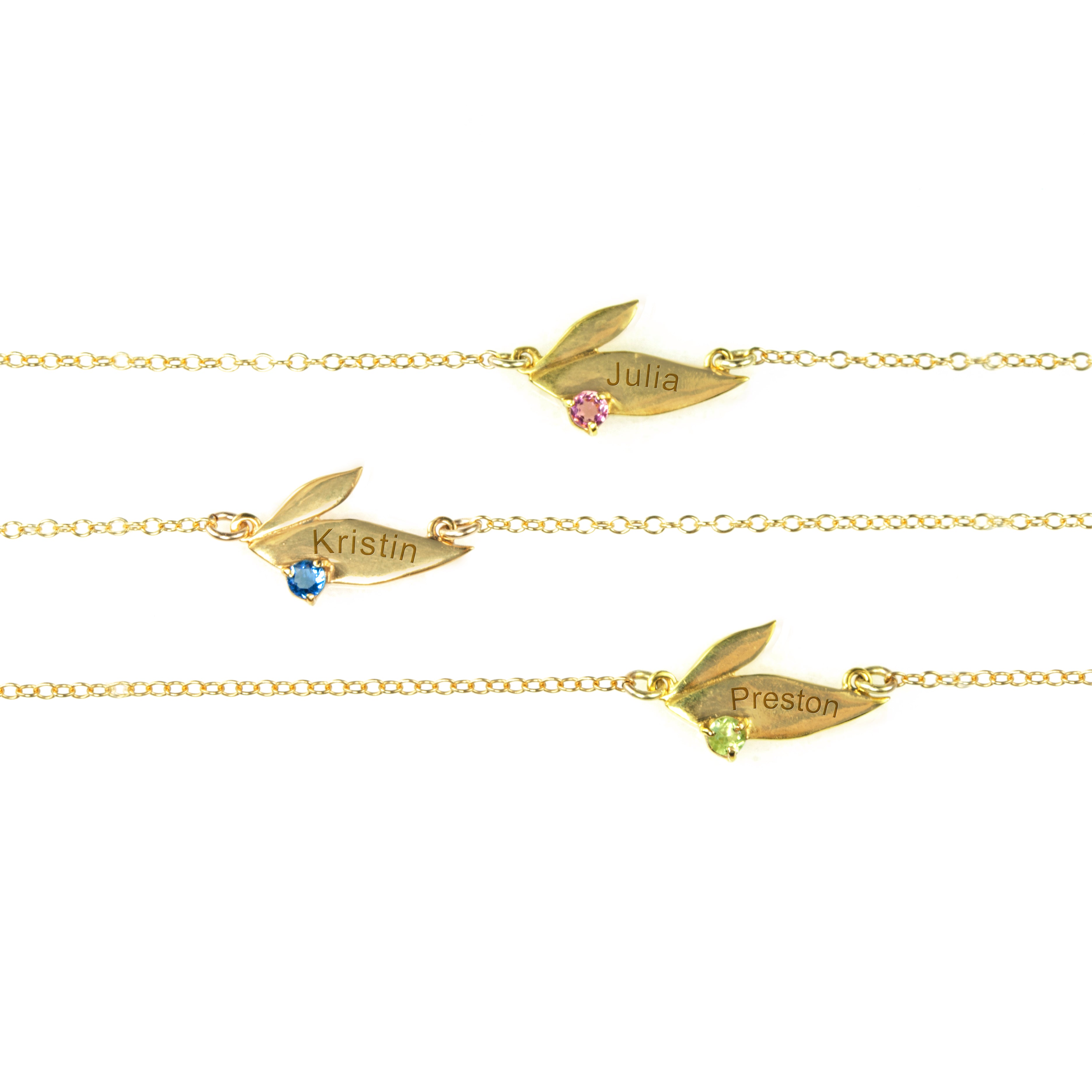 Personalized Family Necklace with Custom Names & Birthstones