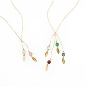 Personalized Birthstone & Name Lariat Necklace for Mom