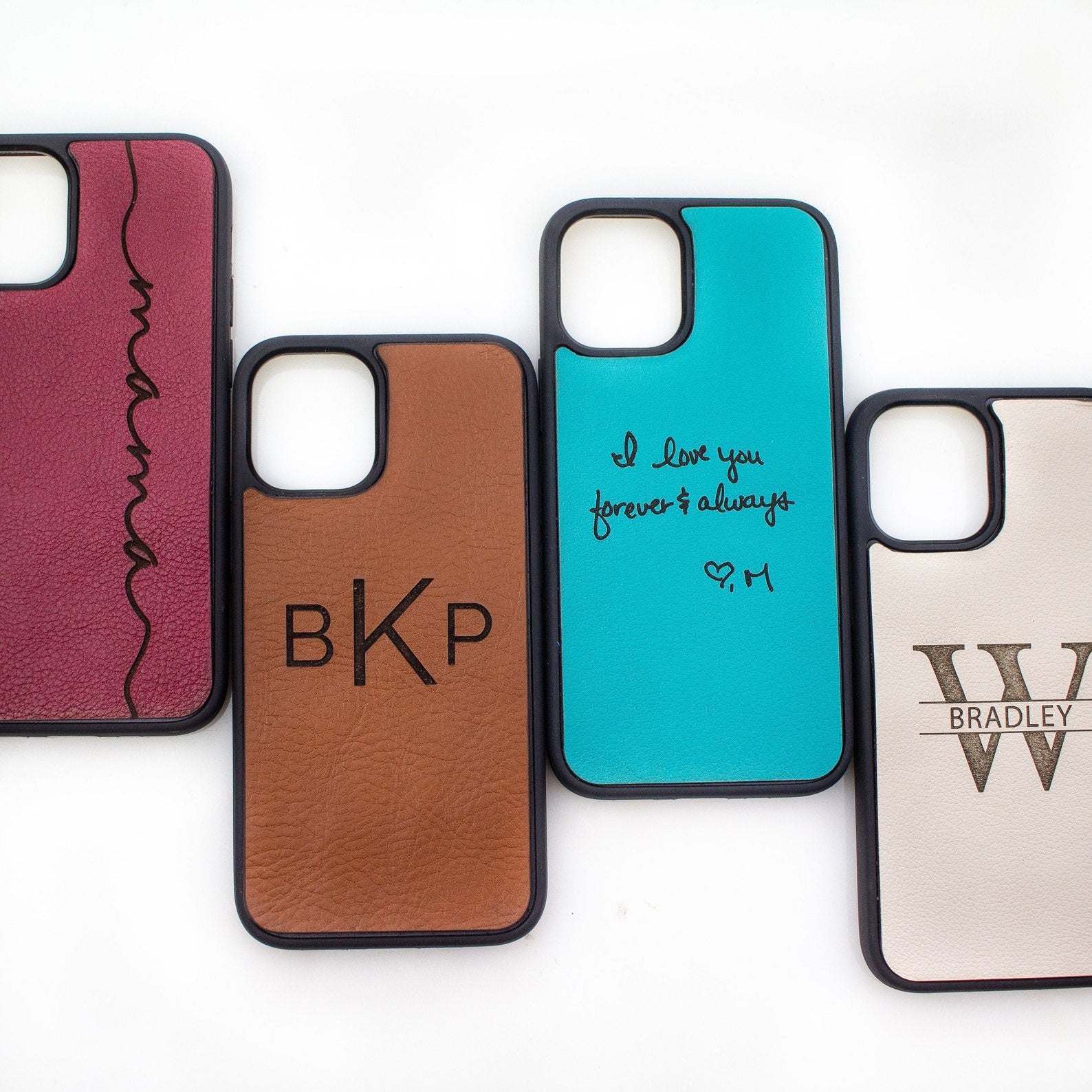 Personalized Leather Phone Case for iPhone and Samsung