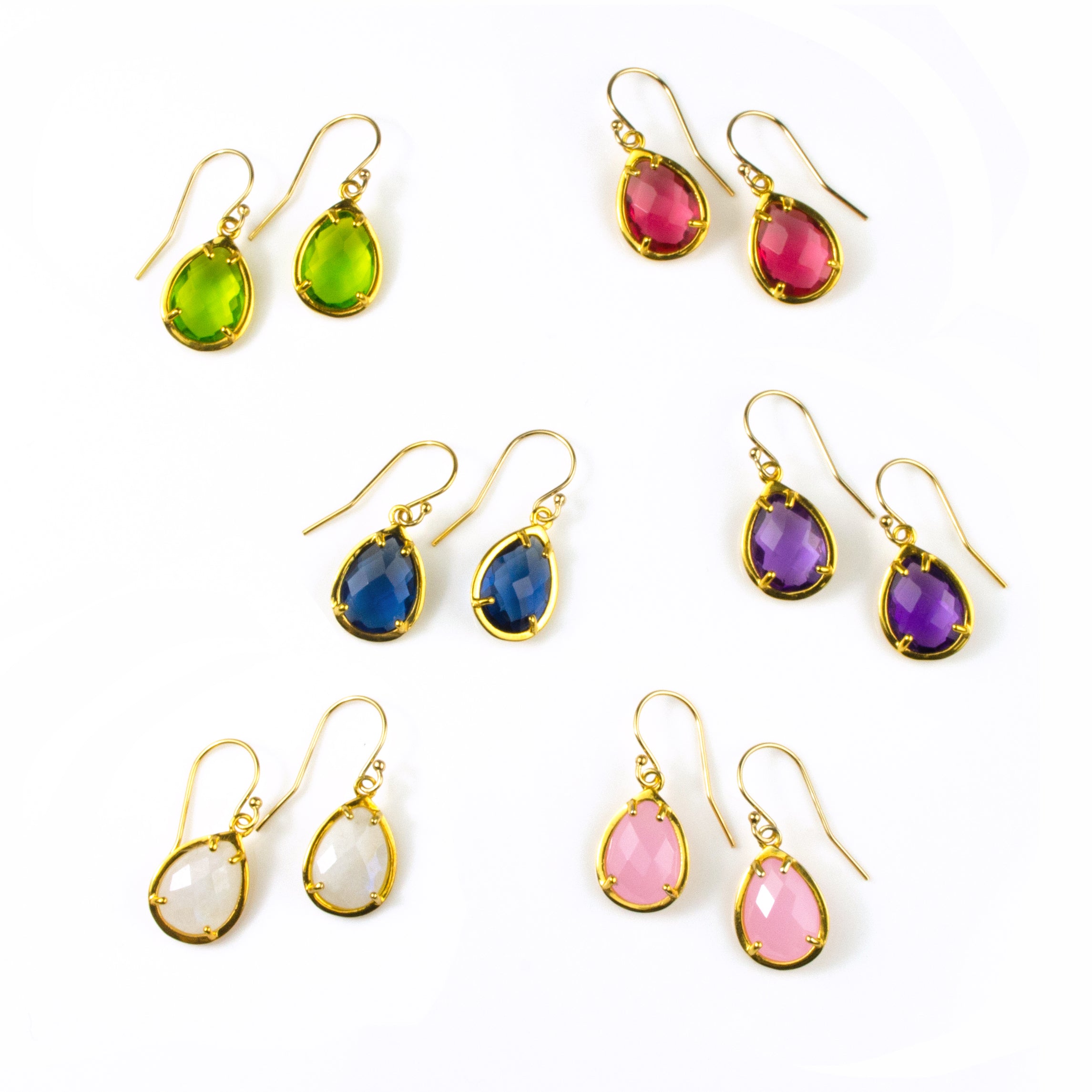 Custom Birthstone Prong Set Earrings – Danique Jewelry