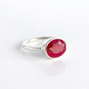 Oval Ruby Ring : July Birthstone