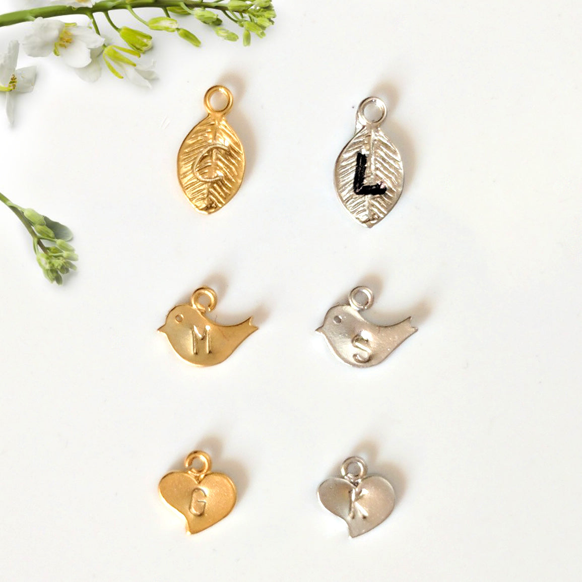 Custom Mother's Necklace with Kid's Birthstones & Letter Charms on Chain