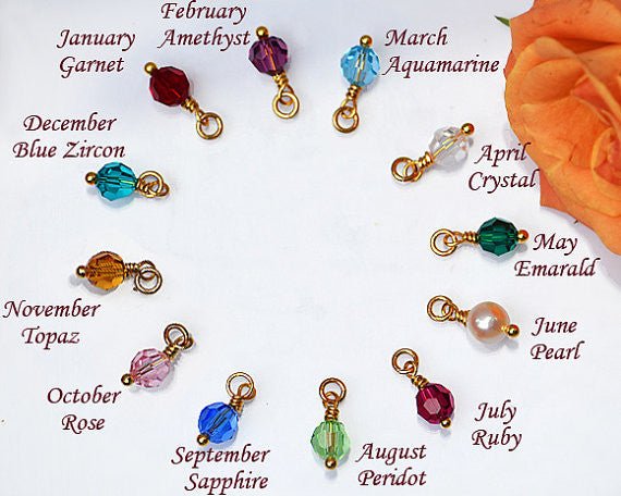 Personalized Custom birthstone charms Family Tree Necklace