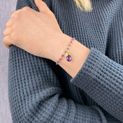 Personalized Birthstone Wire Wrapped Bracelet