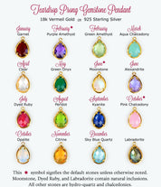 Personalized Birthstone Charm Adjustable Gold or Silver Bangle Bracelet