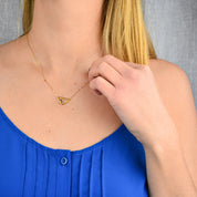 Personalized Birthstone Minimalist Triangle Pendant Necklace