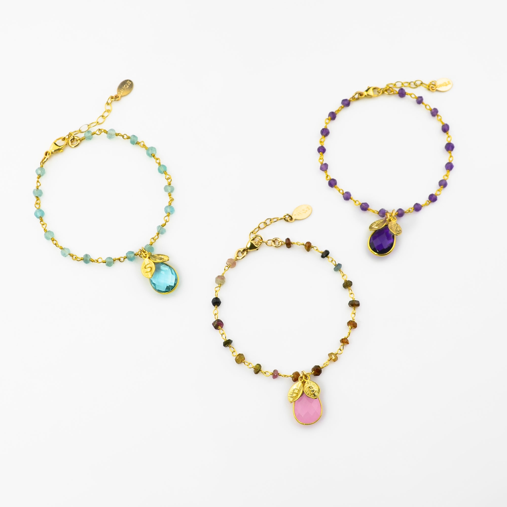 Personalized Birthstone Wire Wrapped Bracelet