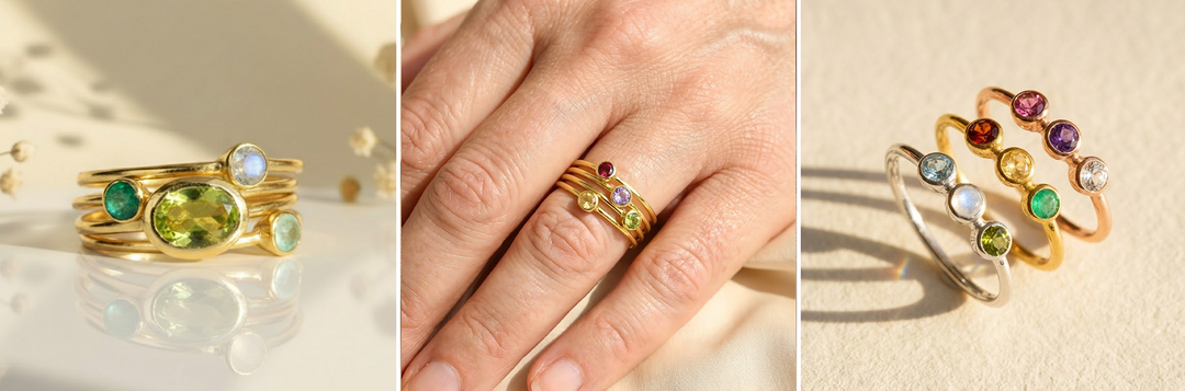 Stacker Birthstone Rings Stacking Birthstone Rings: A Meaningful Way to Wear the Ones You Love ...