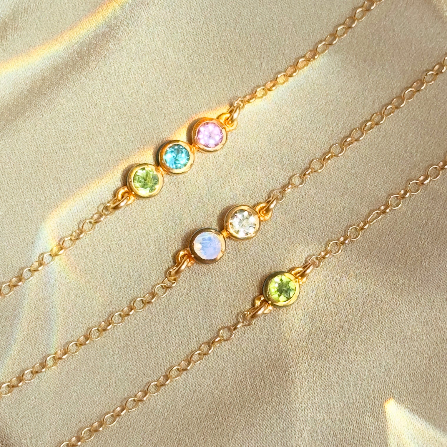 Tiny Birthstone Custom Bar Bracelet, Available in All Birthstones, Personalized Mother's Bracelet & Kids Birthstones, Silver, Gold, Mother's Day Gift