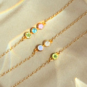 Tiny Birthstone Custom Bar Bracelet, Available in All Birthstones, Personalized Mother's Bracelet & Kids Birthstones, Silver, Gold, Mother's Day Gift