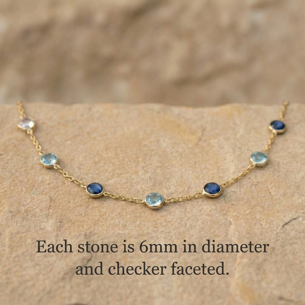 Taylor Swift-inspired birthstone necklace gold plated with 9 birthstones. music lover jewelry, music lover gift, valentines day, birthstone jewelry, birth month jewelry, moonstone, alexandrite, purple amethyst birthstones, custom layering necklace