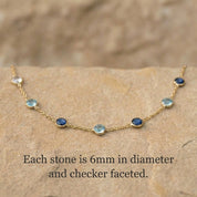 Taylor Swift-inspired birthstone necklace gold plated with 9 birthstones. music lover jewelry, music lover gift, valentines day, birthstone jewelry, birth month jewelry, moonstone, alexandrite, purple amethyst birthstones, custom layering necklace