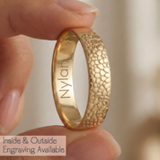 6mm Custom Dog Nose Print Ring, Personalized Pet Keepsake Gift Memorial Cat Sterling Silver, Rose Gold [6mm]