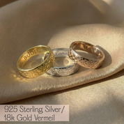 6mm Custom Dog Nose Print Ring, Personalized Pet Keepsake Gift Memorial Cat Sterling Silver, Rose Gold [6mm]