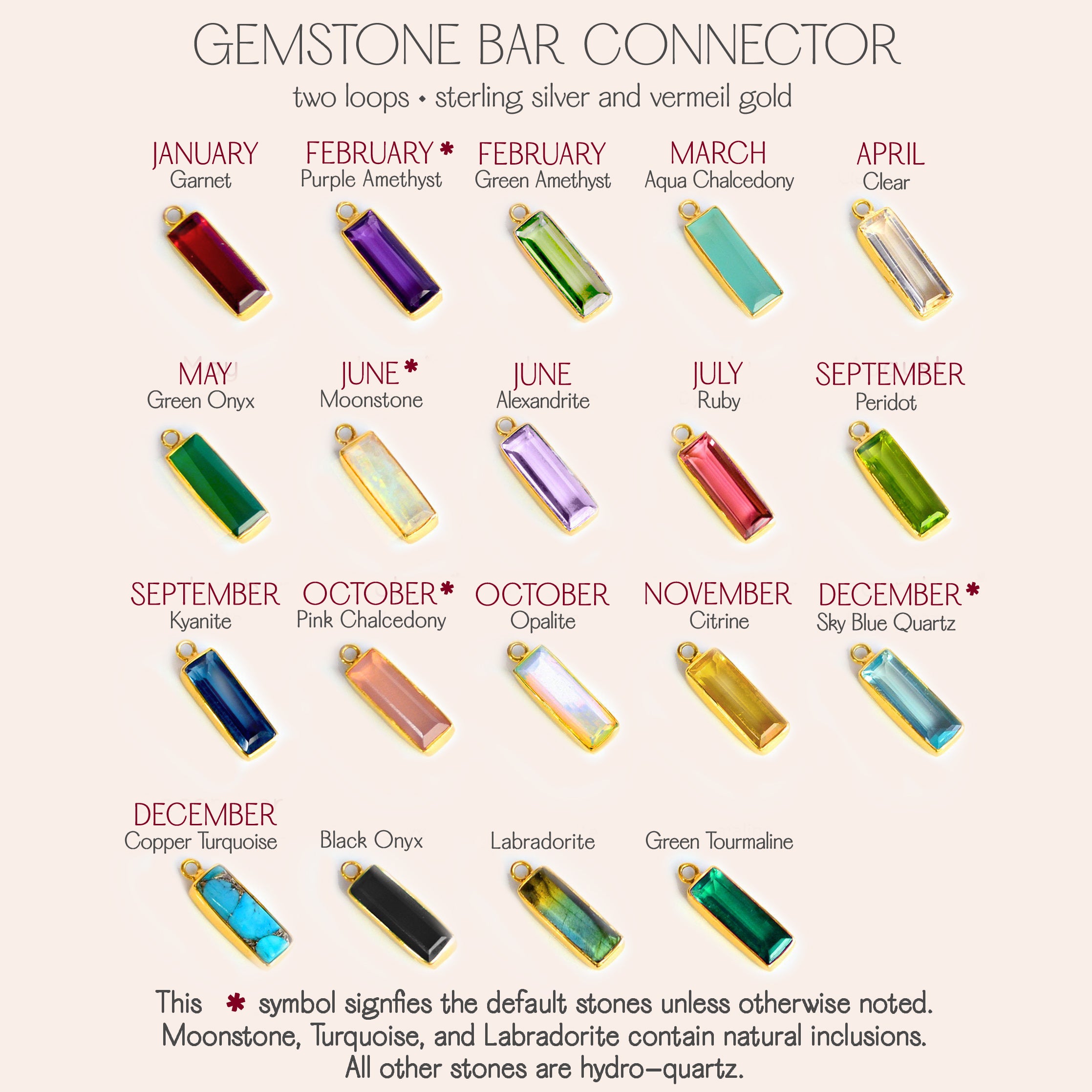 Green Tourmaline Vertical Bar Necklace : Adira Series