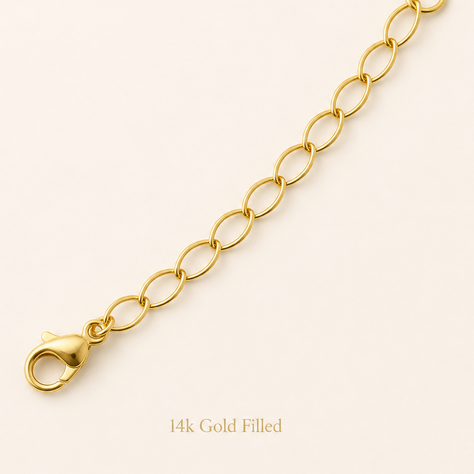 Gold or Silver Necklace Extender, Rose gold, Adjustable Chain Extension