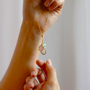 Custom Mother's Birthstone Necklace with Cascading Prong Set Teardrop Gemstones [TPCS]