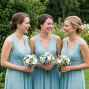 Aqua chalcedony earrings in Danique gift box, ready to gift gemstone jewelry for birthdays, bridesmaids, and holidays