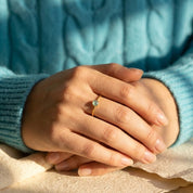 Custom birthstone stacking rings gold dainty gemstone ring stack family rings