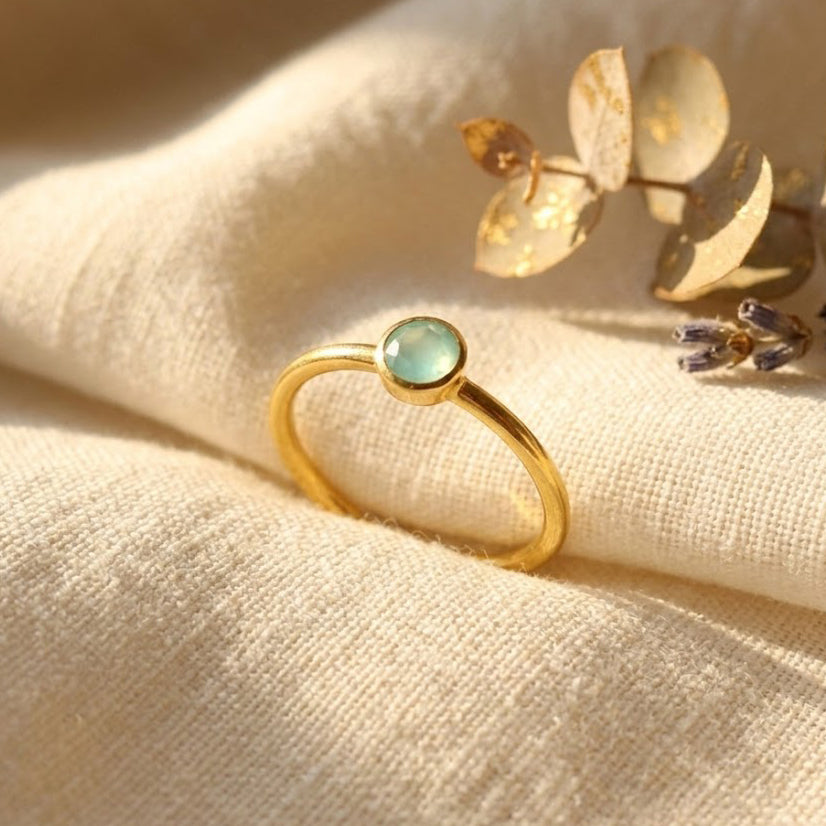 Aquamarine birthstone ring gift for mom meaningful jewelry march birthstone ring