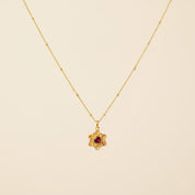 matching mother daughter birthstone flower necklace set featuring two bloom pendants with customizable stones and engravings, crafted in rose gold filled and sterling silver, each pendant representing one loved one, flower pendant birthstone necklace gift set designed for moms daughters grandmas and granddaughters, meaningful family personalized jewelry keepsake